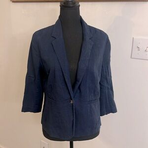 Linen Blend Blazer. Sz. L.